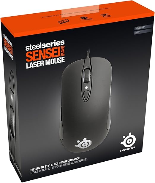 Steelseries Sensei Raw Laser Gaming Mouse 3 Zone Illumination 8 Buttons Braided Cable Pc Mac Rubberized Amazon Co Uk Computers Accessories