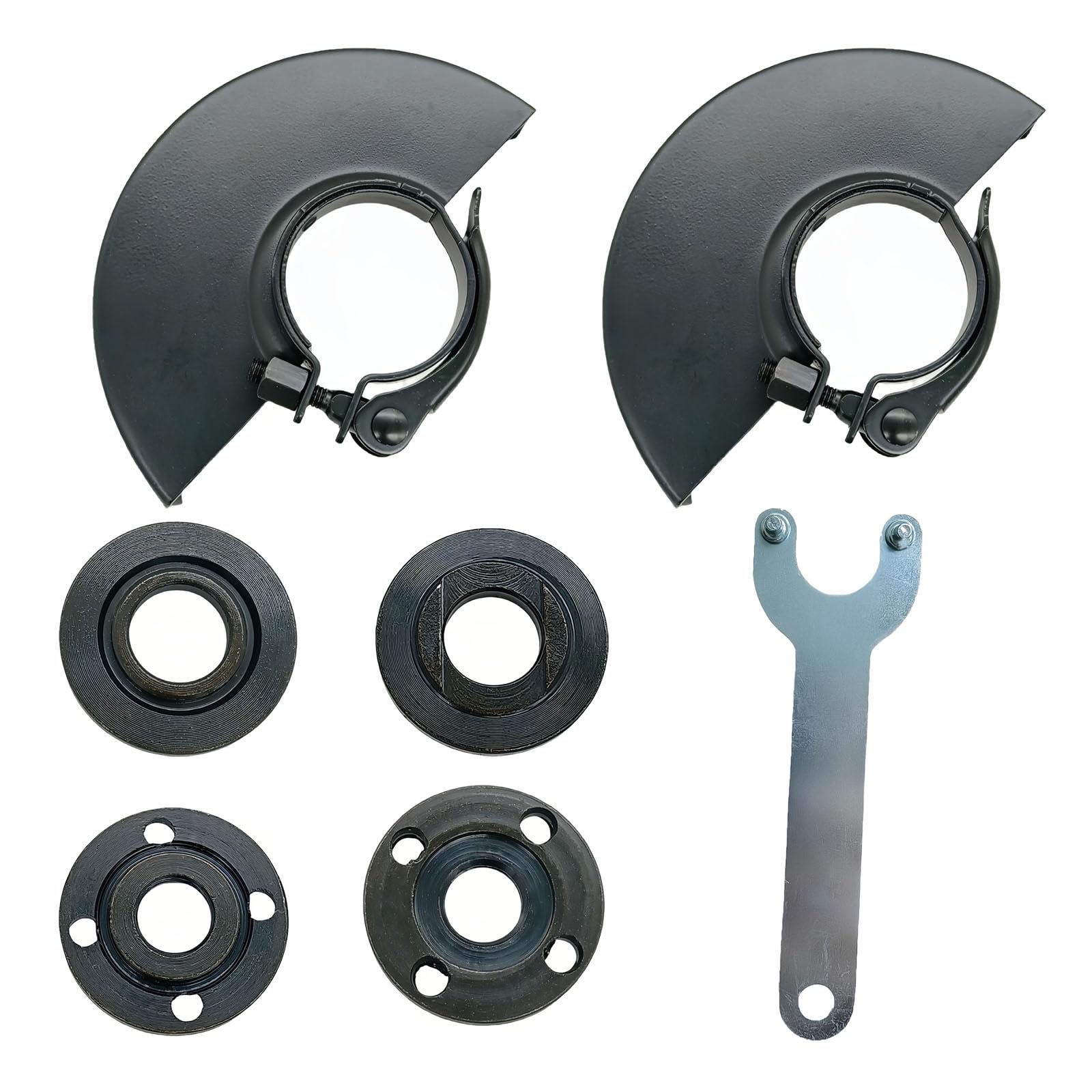 126686-3 4-1/2" 115mm 5” 125mm Angle Grinder Safety Guard Protector Flange Wrench Metal Lock Nut Replace for DEWALT BOSCH MAKITA XAG04T XAG04Z XAG09Z