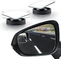 Vista 6 de LivTee - Espejo de punto ciego, rectangular, de vidrio HD, sin marco, espejo retrovisor convexo con gran angular ajustable para automóviles