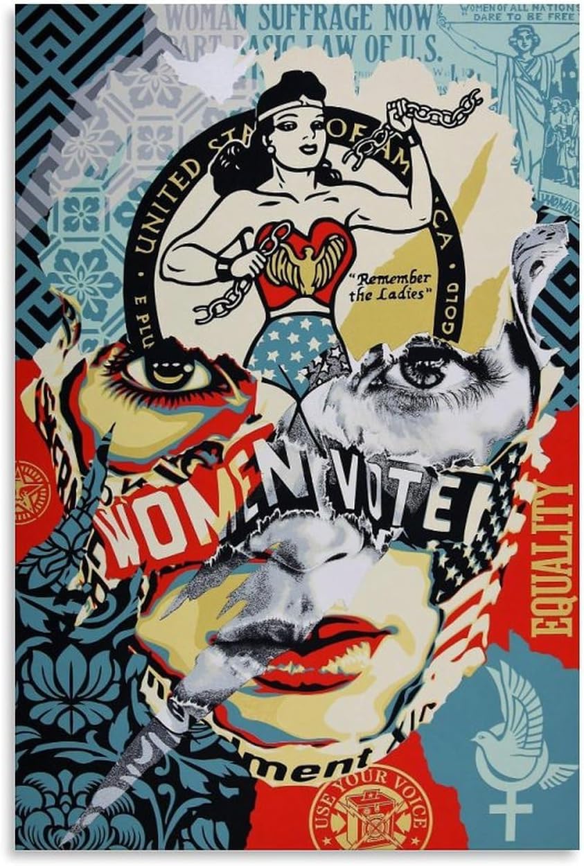 Orjdjz Wxkbl The Beauty by Shepard Fairey Poster and Prints Pop Street Wall Art Shepard Fairey Canvas Painting Modern Picture for Home Decor 40x60cm Frameless