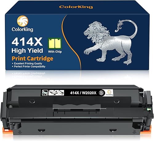 ColorKing Cartuchos de tóner 414X de repuesto para HP 414X negro W2020X 414A W2020A alto rendimiento para impresora Color Pro MFP M479fdw M479fdn