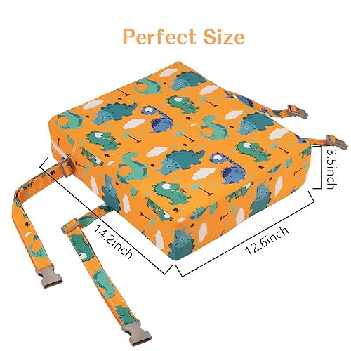 Miniatura 13 de Asiento elevador para mesa de comedor para niños pequeños, soporte más fuerte, parte inferior antideslizante, doble correas seguras, asiento Negro