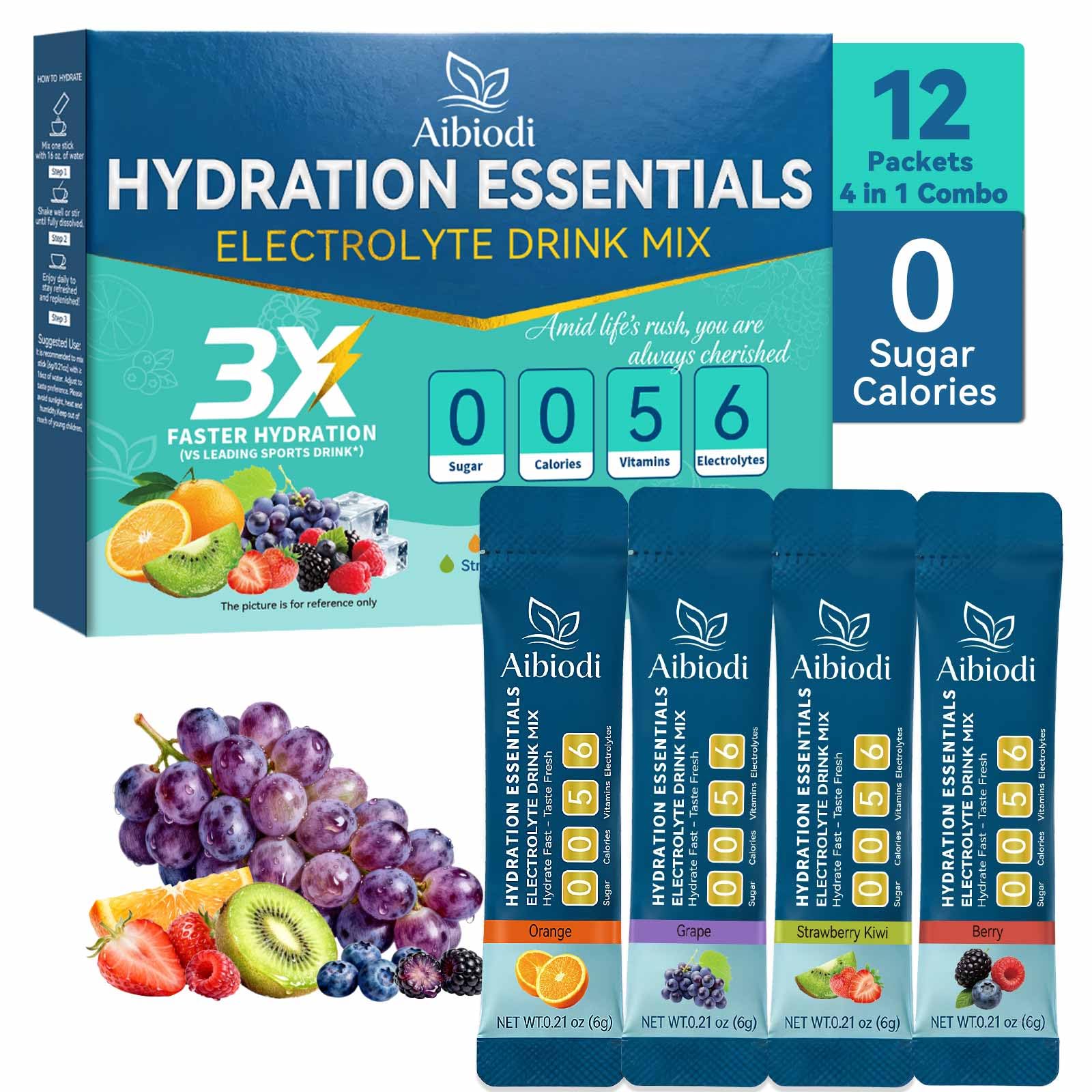 Electrolytes Powder Packets - Sugar Free & Zero Calorie Liquid Daily IV Drink Mix - Instant Hydration & Energy Supplement with 6 Electrolytes and 5 Vitamins, Keto Friendly & Vegan - 36 Sticks — Amazon image 18