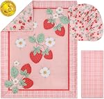 The Peanutshell Strawberry Sweet 3-Piece Baby Girl Crib Bedding Set – Pink Nursery Bedding, Crib Comforter & Decor for Newborns and Toddlers