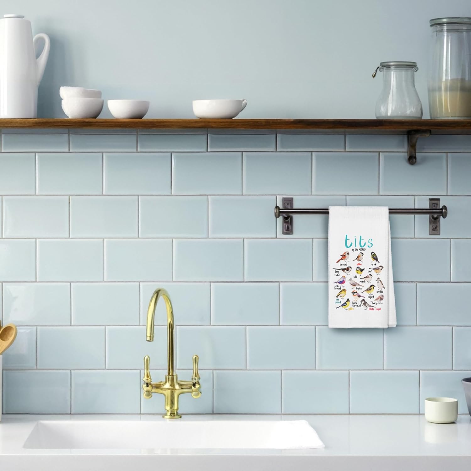 Bird Kitchen Towels, Gifts for Bird Lovers Watchers Women Men Dish Tea Towels for Kitchen, Birding Gifts Decorative Hand Towels for Bathroom, 16x24 Inches - Image 5