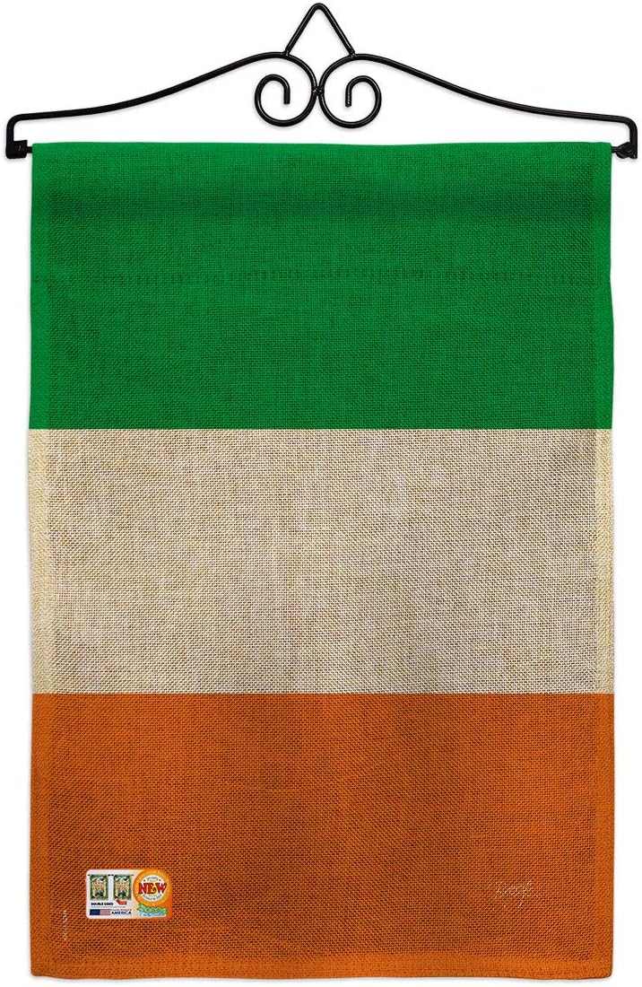 Ireland Country Garden Flag Set Wall Hanger Regional Nationality Nation International World Particular Area Small Decorative Gift Yard House Banner Made In USA 13 X 18.5