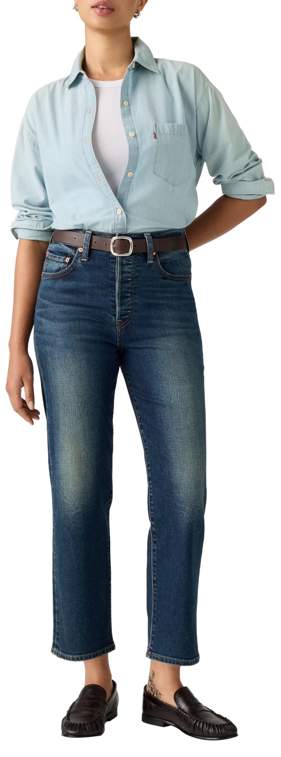 Levi's Damen RIBCAGE STRAIGHT ANKLE TIGHTS