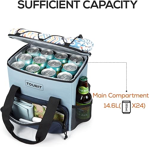 Miniatura 4 de TOURIT Cooler Bag 35-Latas suave refrigerador aislado portátil 24L almuerzo enfriadores para picnic, playa, trabajo, viaje
