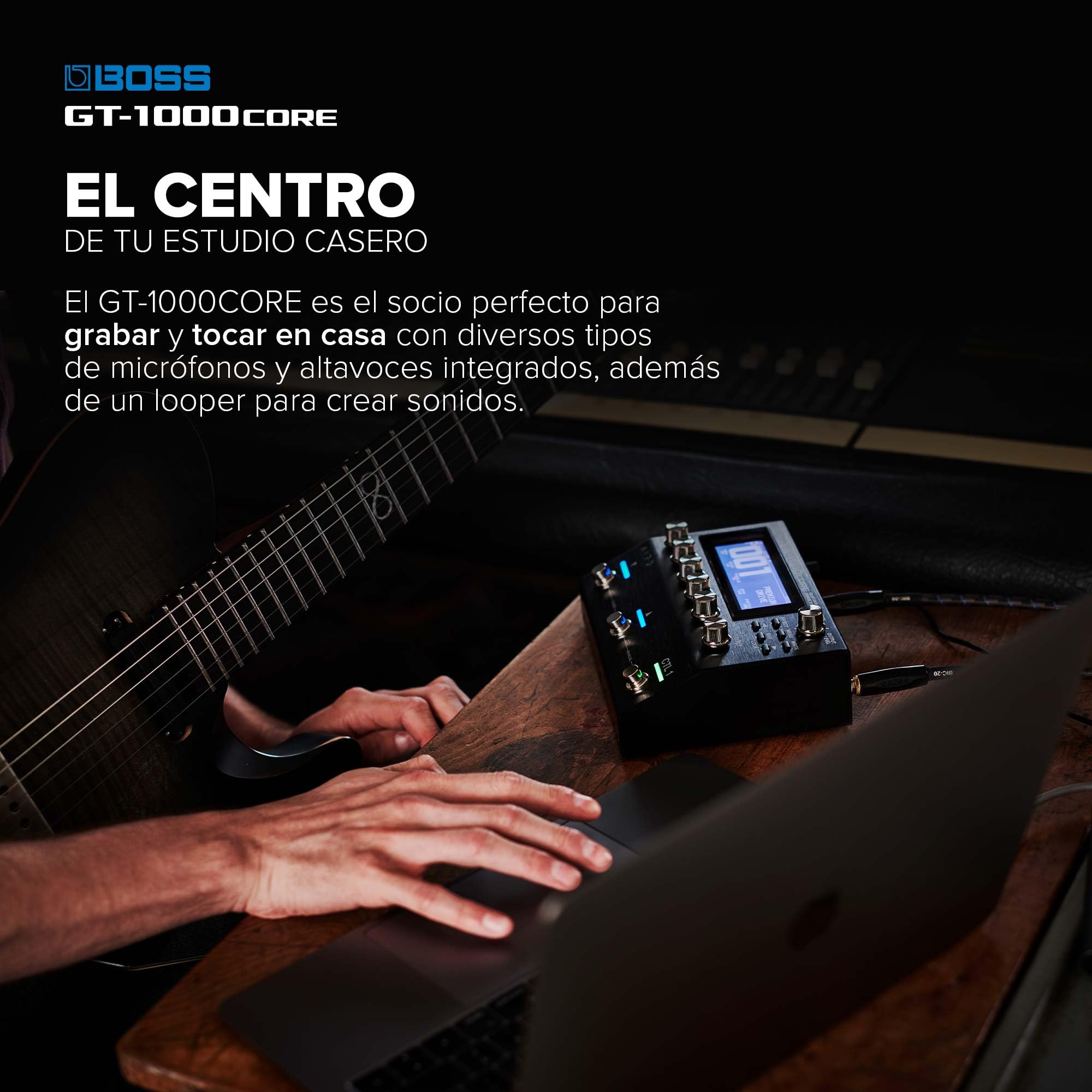 BOSS GT-1000CORE | Procesador de efectos de guitarra compacto | Amplis de guitarra ultraversátiles creados con AIRD | Efectos integrados prémium