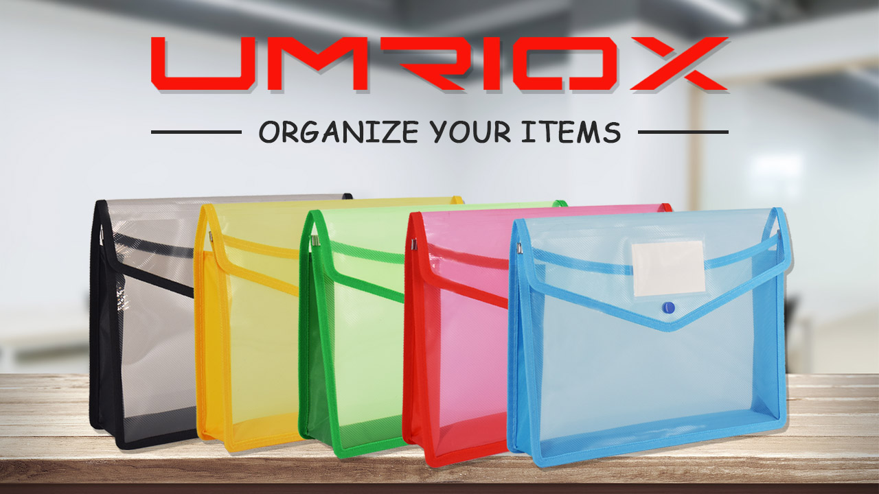 Amazon.com : Umriox Plastic File Folders, 5 Pack A4 Poly Envelope