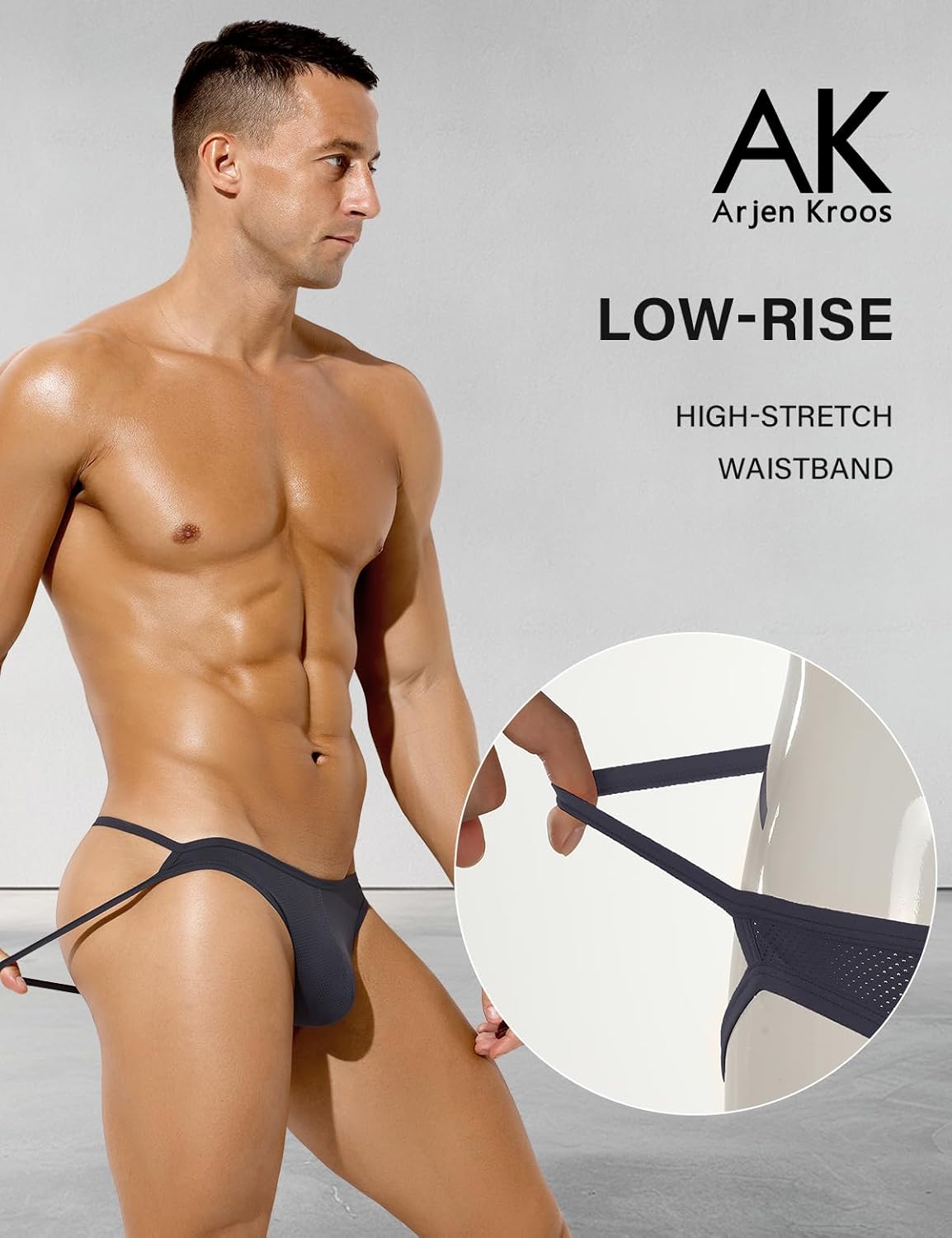 Arjen Kroos Mens Jockstrap Sexy Underwear Mesh Athletic Supporter Sport Low Rise Thong - Image 2