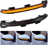 Vista 8 de luces LED de señal de giro para espejo lateral para VW Golf 5 EOS GTI Jetta MK5 Passat, lámparas secuenciales con lente de cubierta antihumo