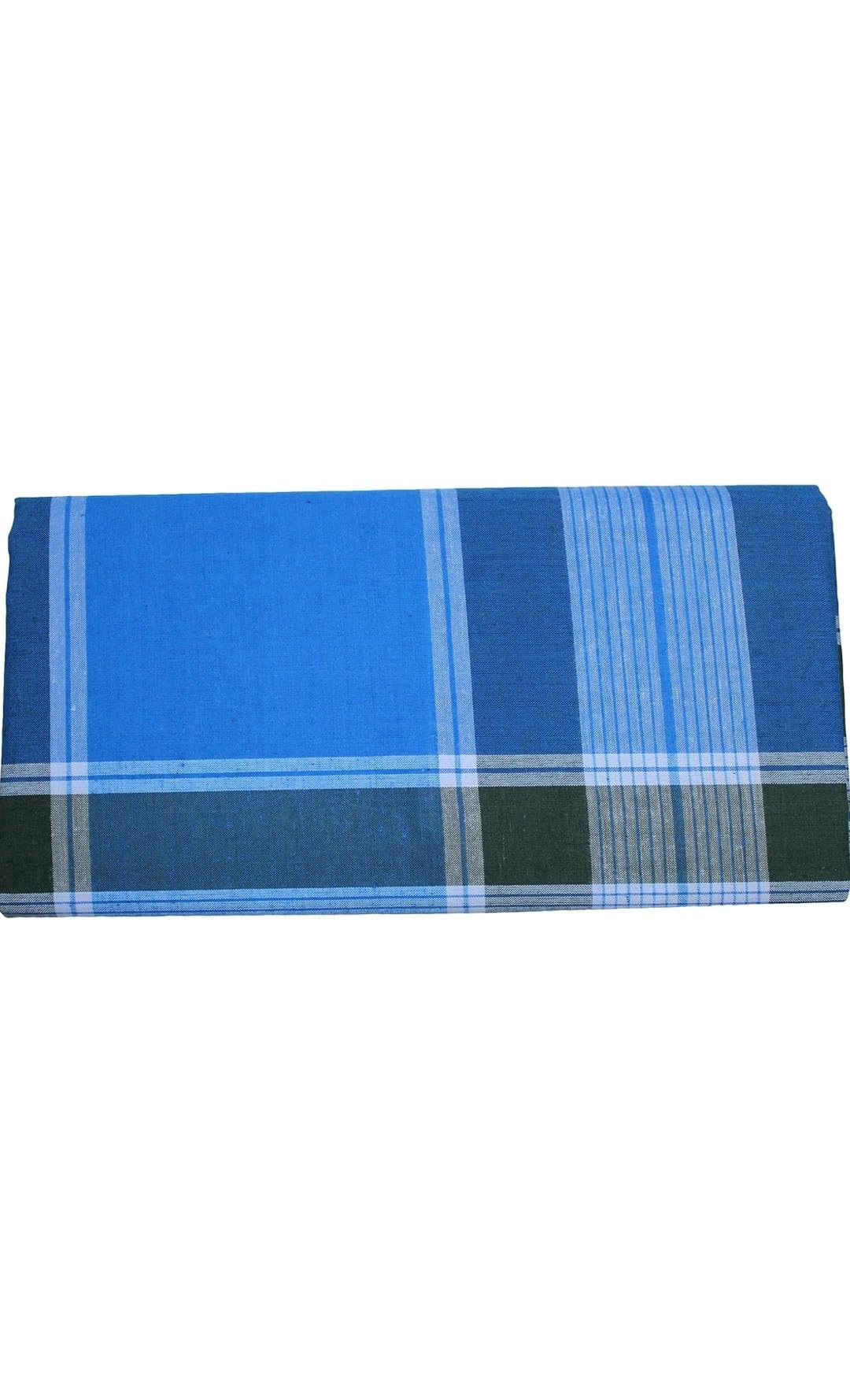 Men's Casual Style 100% Pure Relaxed Fit Lungi / (Legnth 2.10Meter; Height :1.25Meter) Free Size White & Multicolour Cotton Stitched Lungi-picture-36