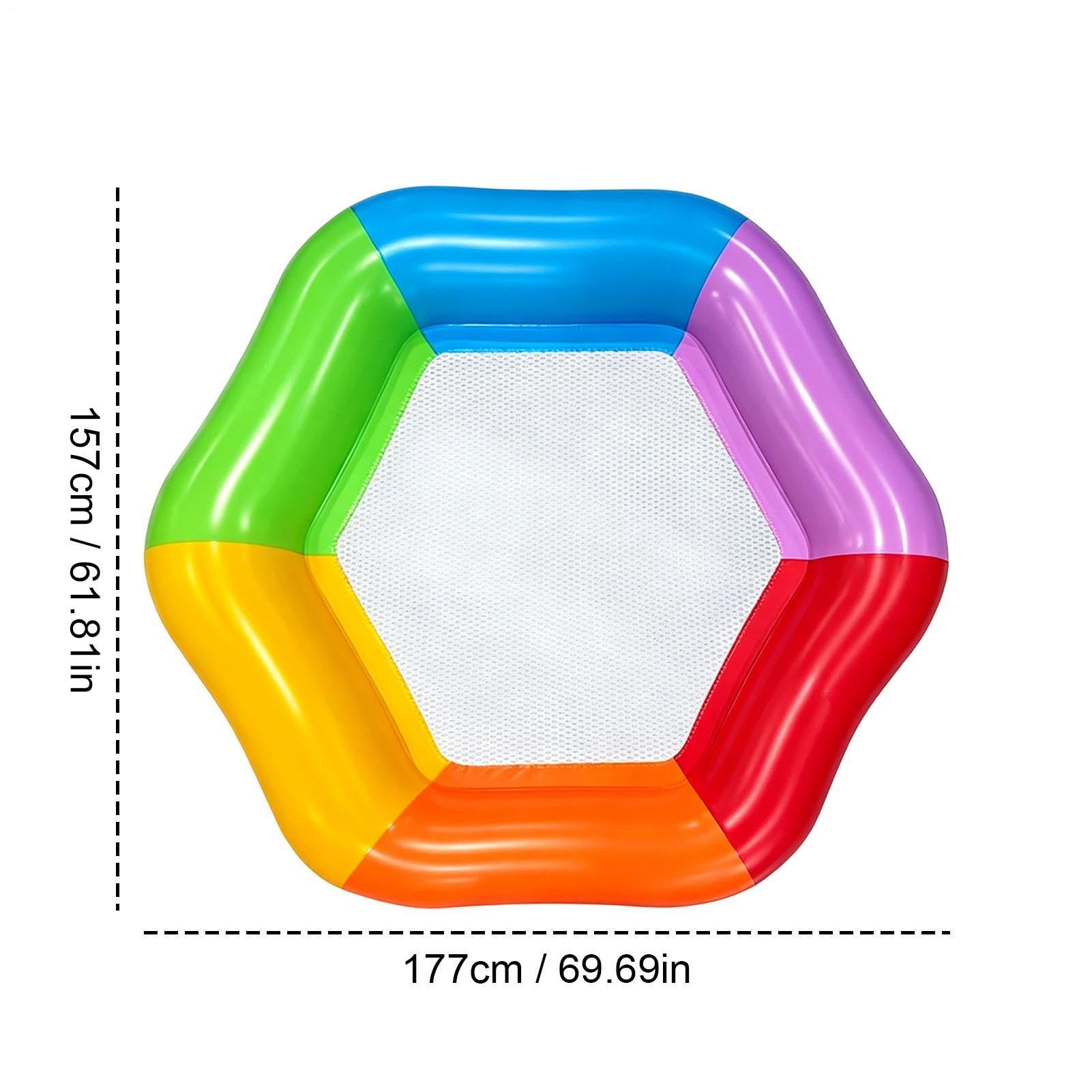 Sillón Hinchable para Piscina - Hexágono PVC Antifugas De Gran Tamaño Biplaza - Sillón Flotante De Agua para Piscina,para Playa Hotel Parques Jardín Ríos Y Diversión Acuática Viajes Y Vacaciones
