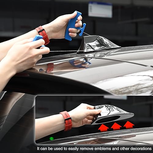 Miniatura 6 de NEWISHTOOL PlateLine - Herramienta de extracción de emblema de automóvil con 5 cables de polietileno de 23.6 pulgadas para quitar fácilmente