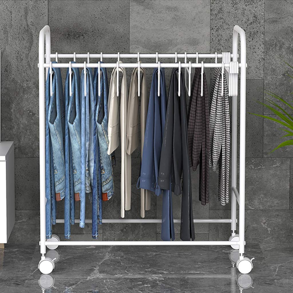 Porte-pantalons gain de place blanc avec support jean et organisateur de placard