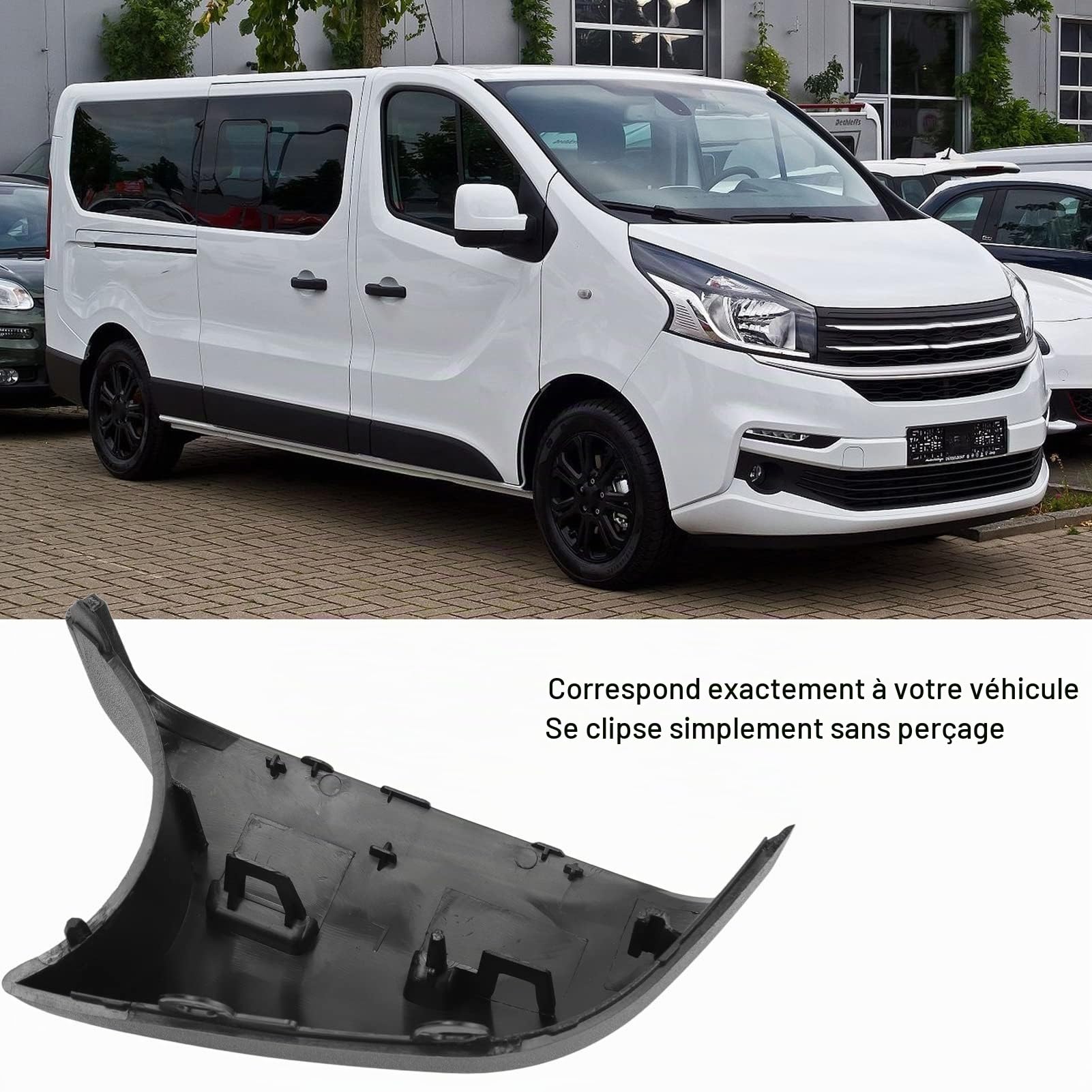 Couverture de Rétroviseur Latéral, Remplacement de la Couverture de Protection de Rétroviseur Arrière de Voiture Noir Mat ABS pour à Partir D'août 2014 - à Partir