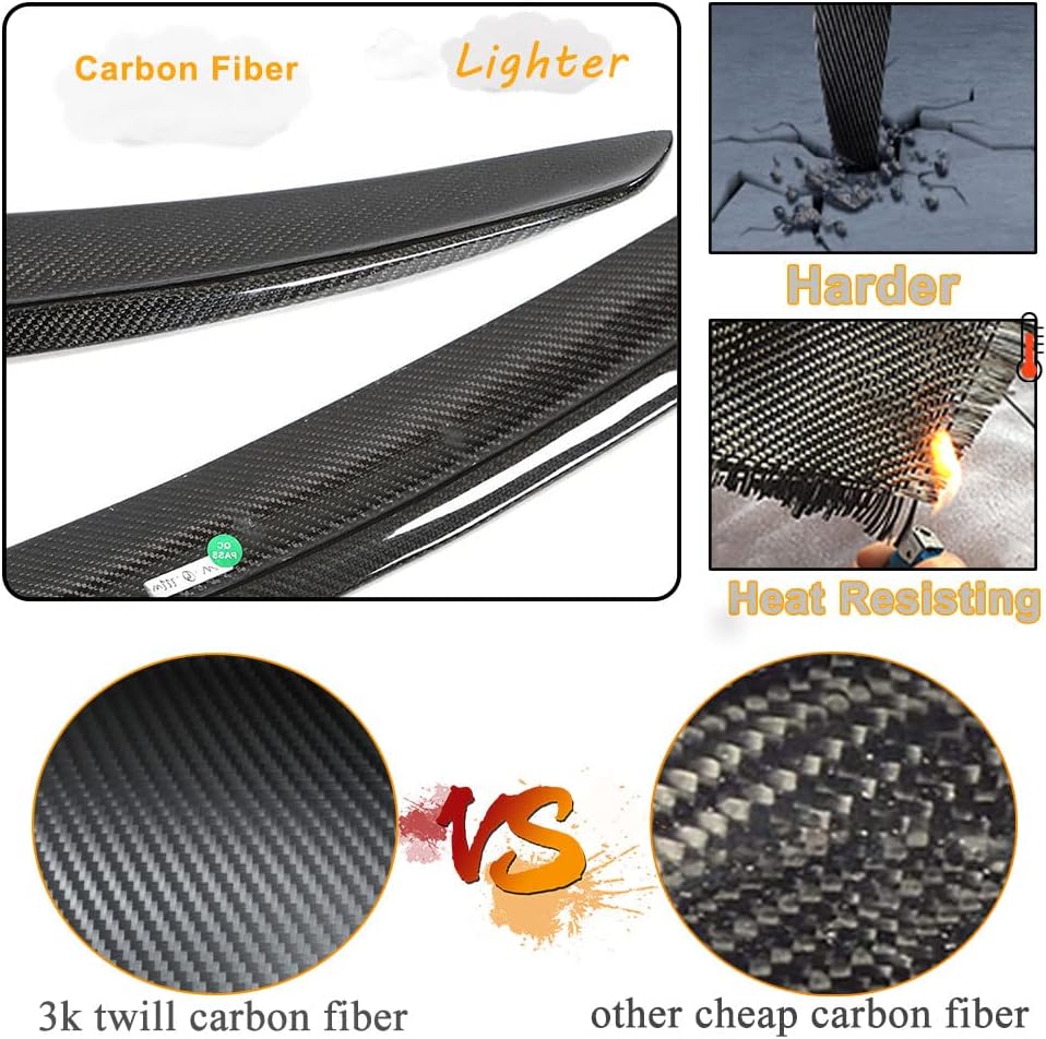 Carbon Fiber Trunk Spoiler for Mercedes Benz S Class W222 Sedan 2014-2019 S400 S500 S550 S560 S600 S63 AMG 4Door 2014-2019 Rear Boot Lid Highkick Spoiler Wing Lip