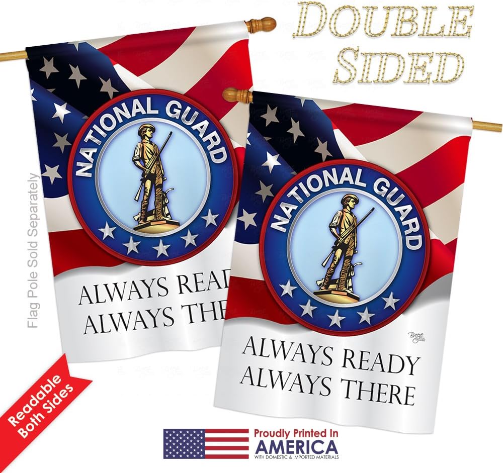 Breeze Decor National Guard Large Flag 28"x 40"