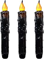 Vista 14 de CVHOMEDECO. Velas de cera real sumergidas a mano, funciona con pilas, temporizador LED, velas cónicas sin llama primitivas del país, 6-3/4 pulgadas