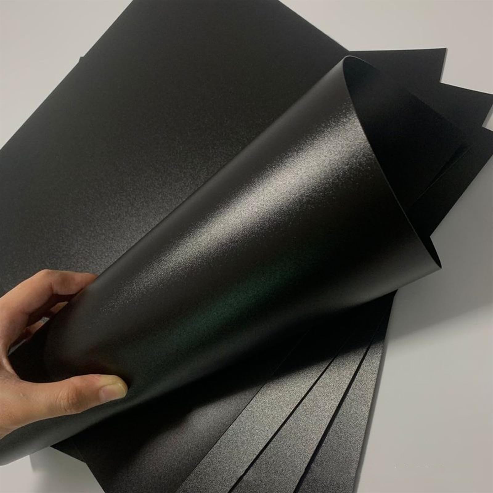 Hojas PP esmeriladas A3 (420×297mm) – Set de 6 placas de polipropileno, espesor 0,3-2mm, acabado mate para corte láser, bricolaje, modelado y uso educativo o industrial(Black,Thick:2mm)