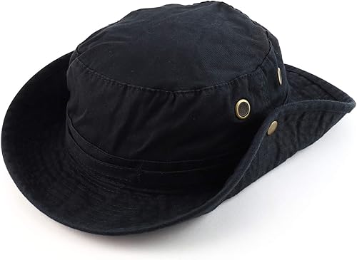 Miniatura 4 de Sombrero de caza de cubo lavado de sarga de algodón con correa de barbilla