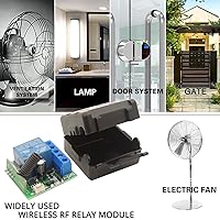 Vista 2 de DieseRC Interruptor de control remoto inalámbrico universal de 433 Mhz, CC 12 V, 1 canal, módulo receptor de relé RF con 2 transmisores, interruptor