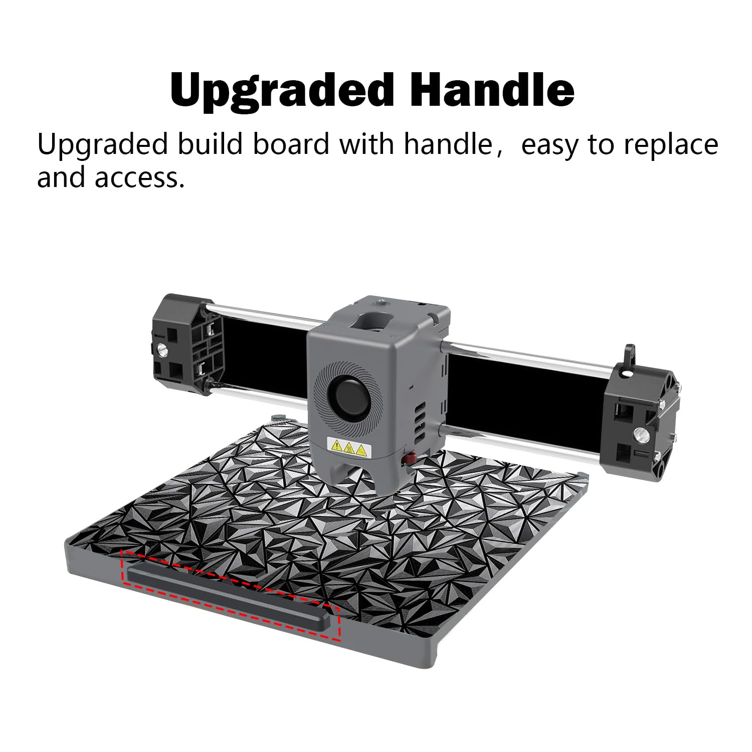 Build Plate with Handle for Adventurer 5M/5M Pro/AD5X Double Sided Smooth PEO Board Steel Sheet Heated Bed PEI Platform Glue-Free Printing for FLASHFORGE 3D Printer (PEO+Debris)