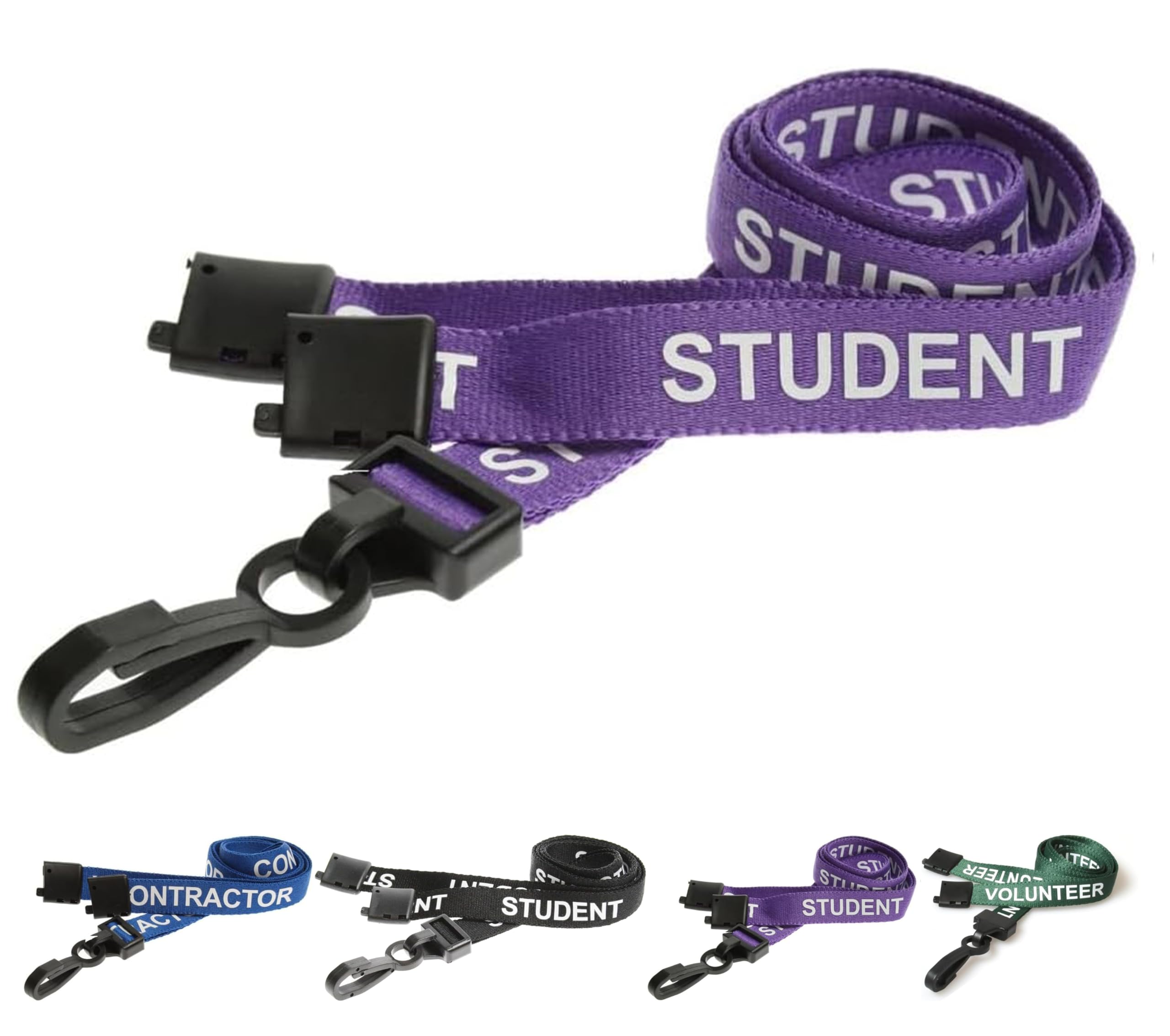 PCL Media ltd Purple Student Neck Lanyard ID Card Holder With Safety Breakaway Clip