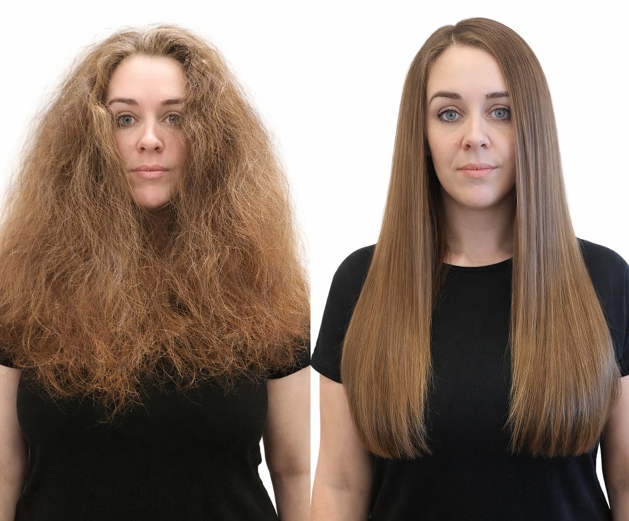 Gold Label Brazilian Keratin Hair Treatment Straightening works on All Hair Types Incl Coarse Thick Dry Frizzy Curly Bleached Dominican Brazilian Indian Strong formula Hair 240ml