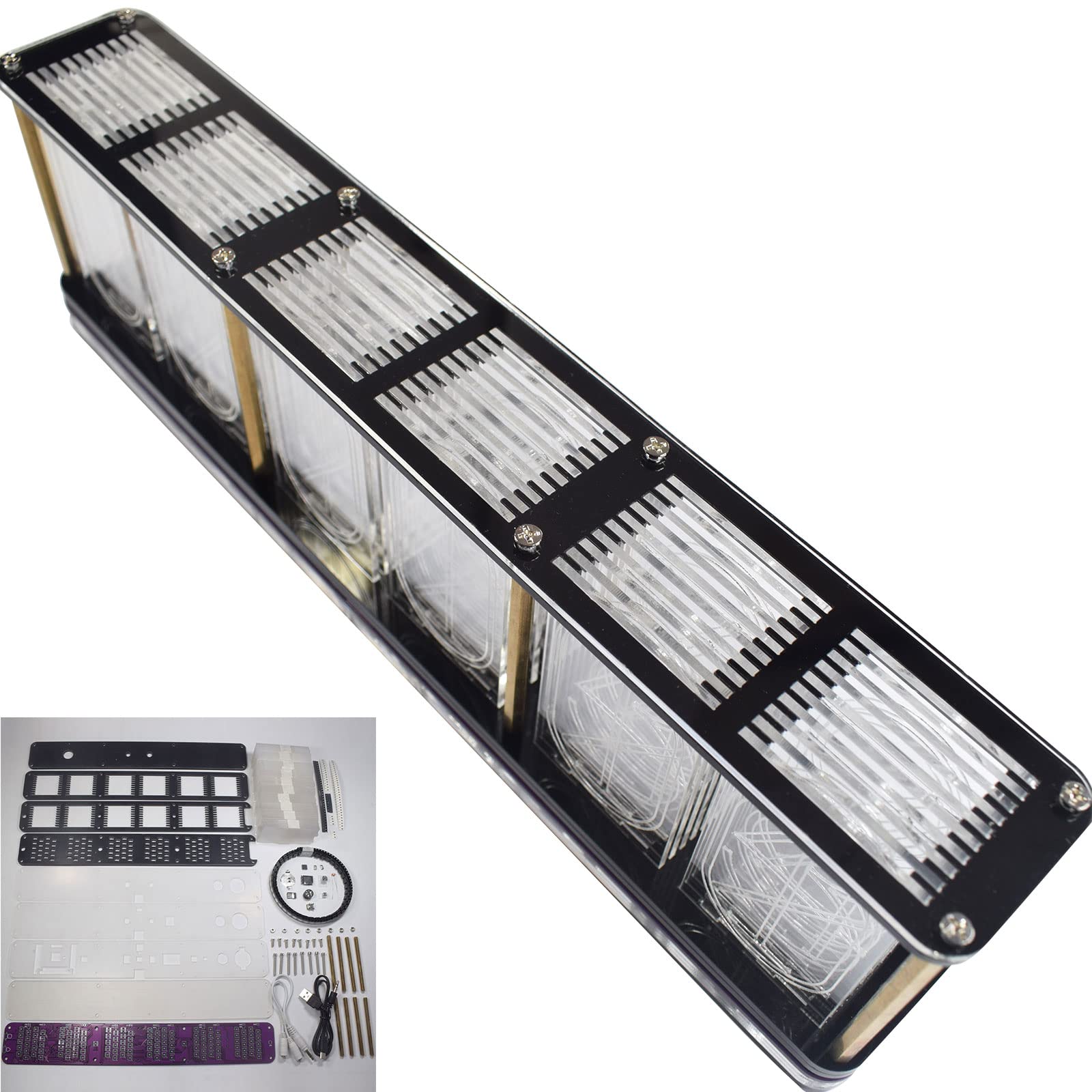 Buy Awesomeonei Tube Clock with Temperature/Data/Week Display DIY Nixie