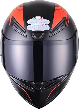 Soman K1S / K5 / K5S / K3 SV / K1 Visor Replacement - Fits Helmets with GT4-2 Hinge (K1S, L-2XL / K5, K5S, K3 SV, K1 ML-2XL) - Tinted Face Shield Anti-Scratch UV Aftermarket (Deep Smoke)