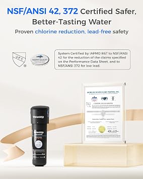 Waterdrop 10UB Under Sink Water Filter System with 2 Filters