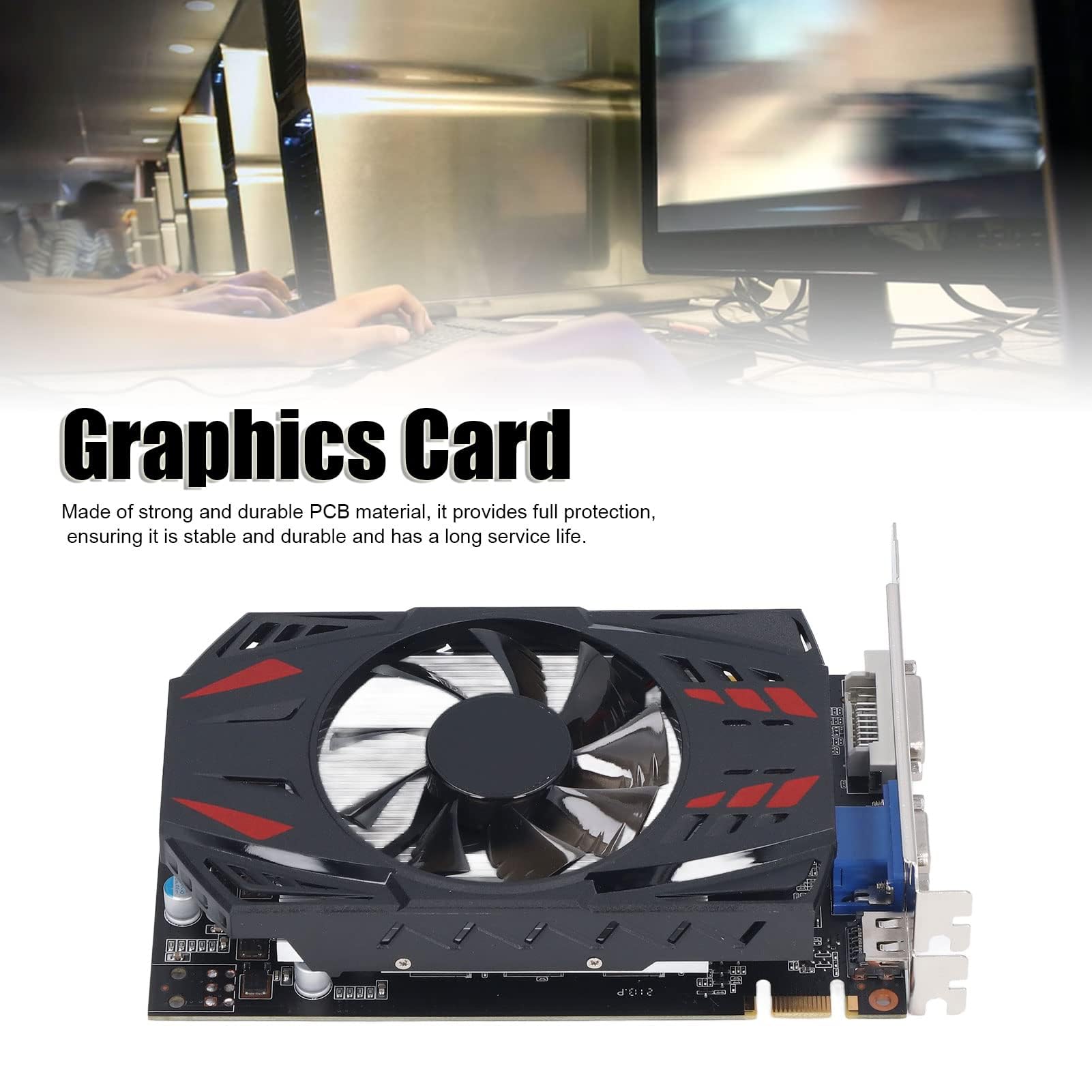 Karta Graficzna GTX550TI, Karta Graficzna 2 GB GDDR5 do Gier 750 MHz/3000 MHz, GF116 40nm 128BIT PCI Express 1,1 X 16 z Wentylatorem Rozpraszającym Ciepło, Interfejs DVI/VGA/HDMI, Technologia 4K HDR