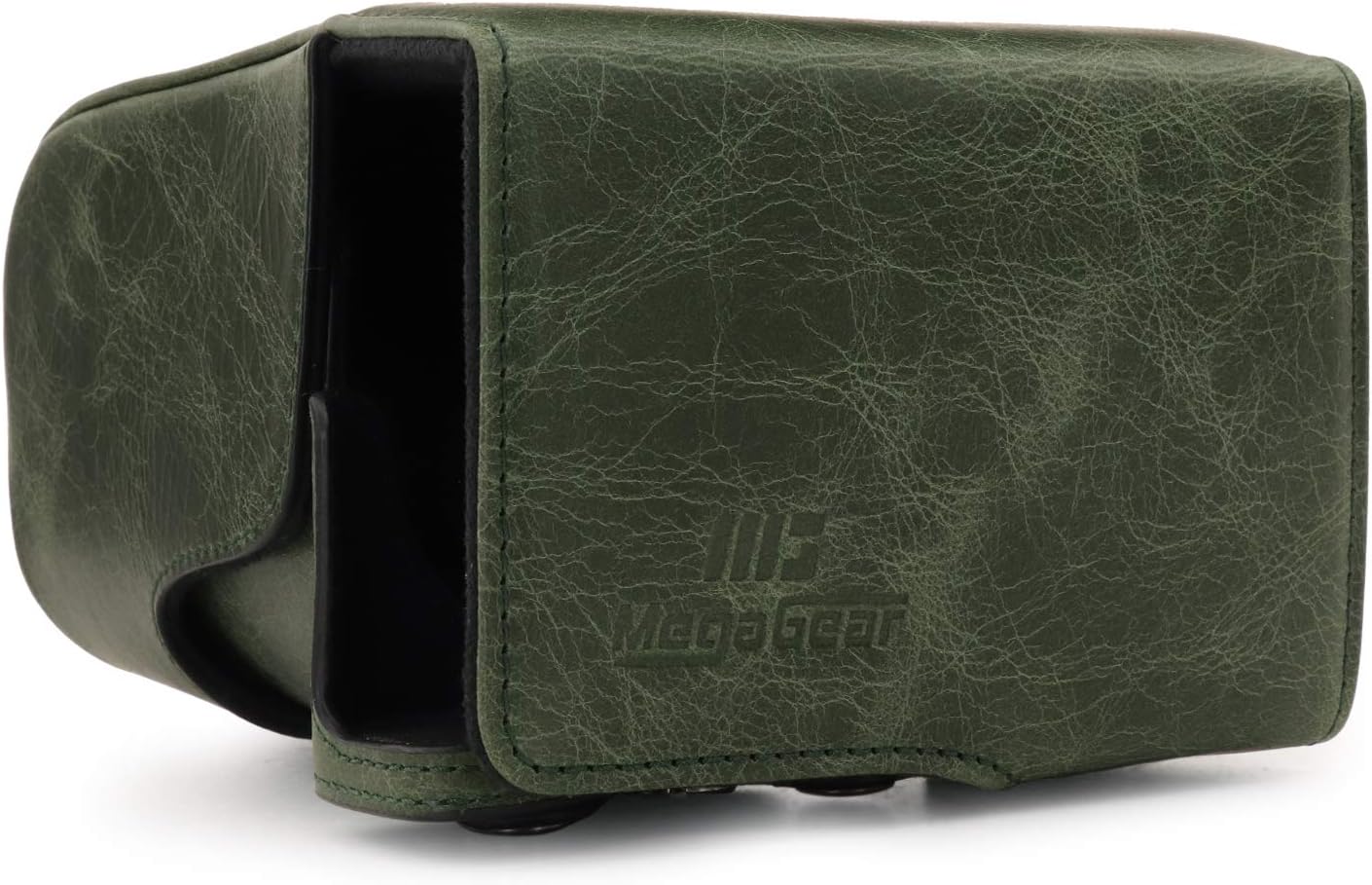 Cheapest 🛒 MegaGear MG1658 Ever Ready Genuine Leather Camera Case Compatible with Sony Alpha A6100, A6400 (18-135mm) - Green
