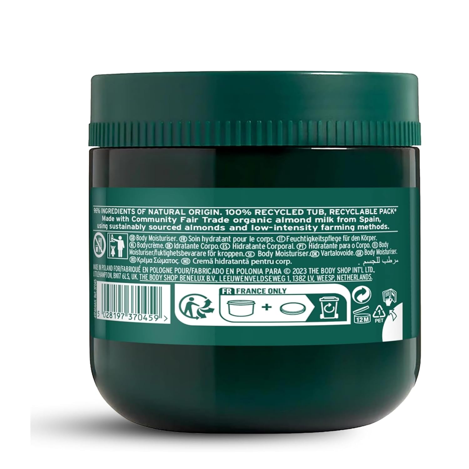 The Body Shop Strawberry Body Yogurt, 48hr Moisturizer, 100% Vegan, 6.91 Fl.Oz