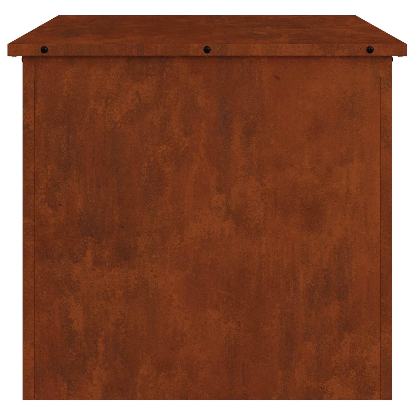 Contenitore industriale per esterni in acciaio inossidabile, 55 x 50,5 x 50 cm, resistente alle intemperie, con coperchio sollevatore a gas per un accesso sicuro e salvaspazio all'aperto.