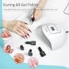 Lámpara UV LED JODSONE para uñas, secador de gel polish con sensor automático y 4 temporizadores 7