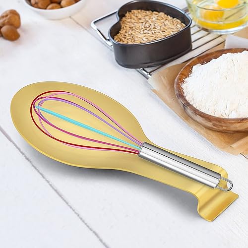 Miniatura 9 de LIANYU Soporte de cuchara dorado para encimera de cocina, encimera de cocina, cuchara de acero inoxidable, soporte para utensilios de cuchara, apto