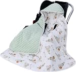 Miracle Baby Couverture de siège auto, housses de siège de voiture pour bébés Siège auto d'hiver Couverture universelle Baby Couverture pour Pram Buggy, 90cm (Lion de mer)