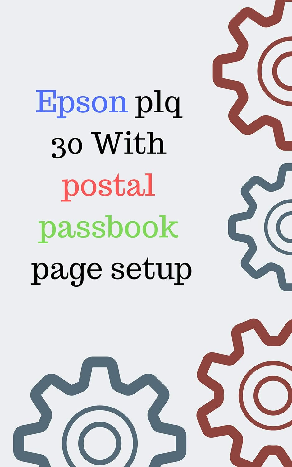 Epson plq 30 With postal passbook page setup Epson plq 30 With postal