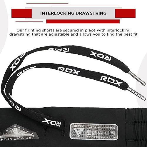 Miniatura 4 de RDX Pantalones cortos de MMA para entrenamiento y kickboxing Pantalones cortos de lucha para artes marciales, pelea de jaulas, Muay Thai, BJJ,