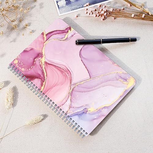 Miniatura 4 de Cuaderno rayado en espiral, 100 páginas, 5.71 x 8.26 pulgadas, cuaderno de espiral de doble alambre con rayas universitarias para estudio y notas,