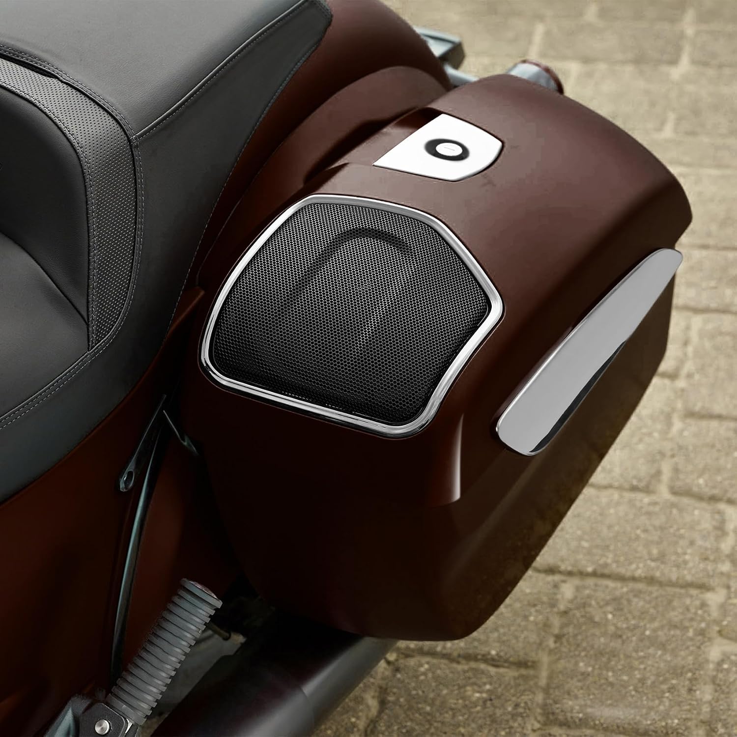 TCMT Hard Saddlebags 6.5" Speaker Lids Fit For Indian 2021-2025 Roadmaster Limited 2020-2024 Chieftain Elite 2019-2025 Chieftain Limited 2019-2025 Chieftain Dark Horse 2022-2025 Indian Pursuit