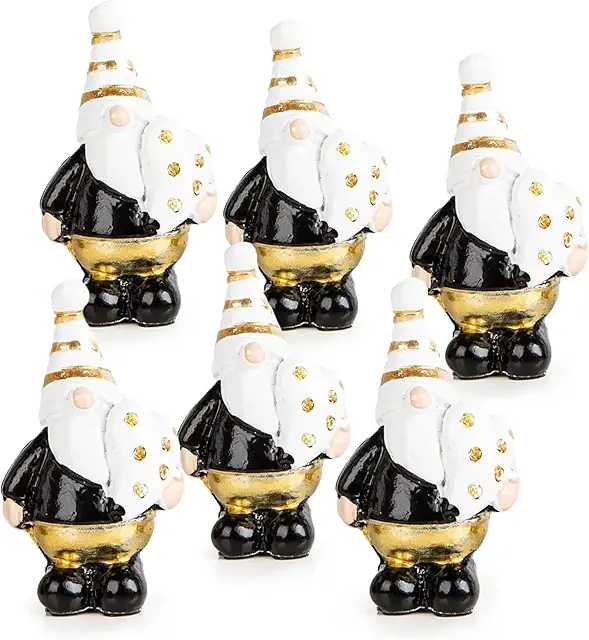 Mini Christmas Gnomes Santa Claus Figures - Sinterklaas Beeldjes 4cm Gold Decor