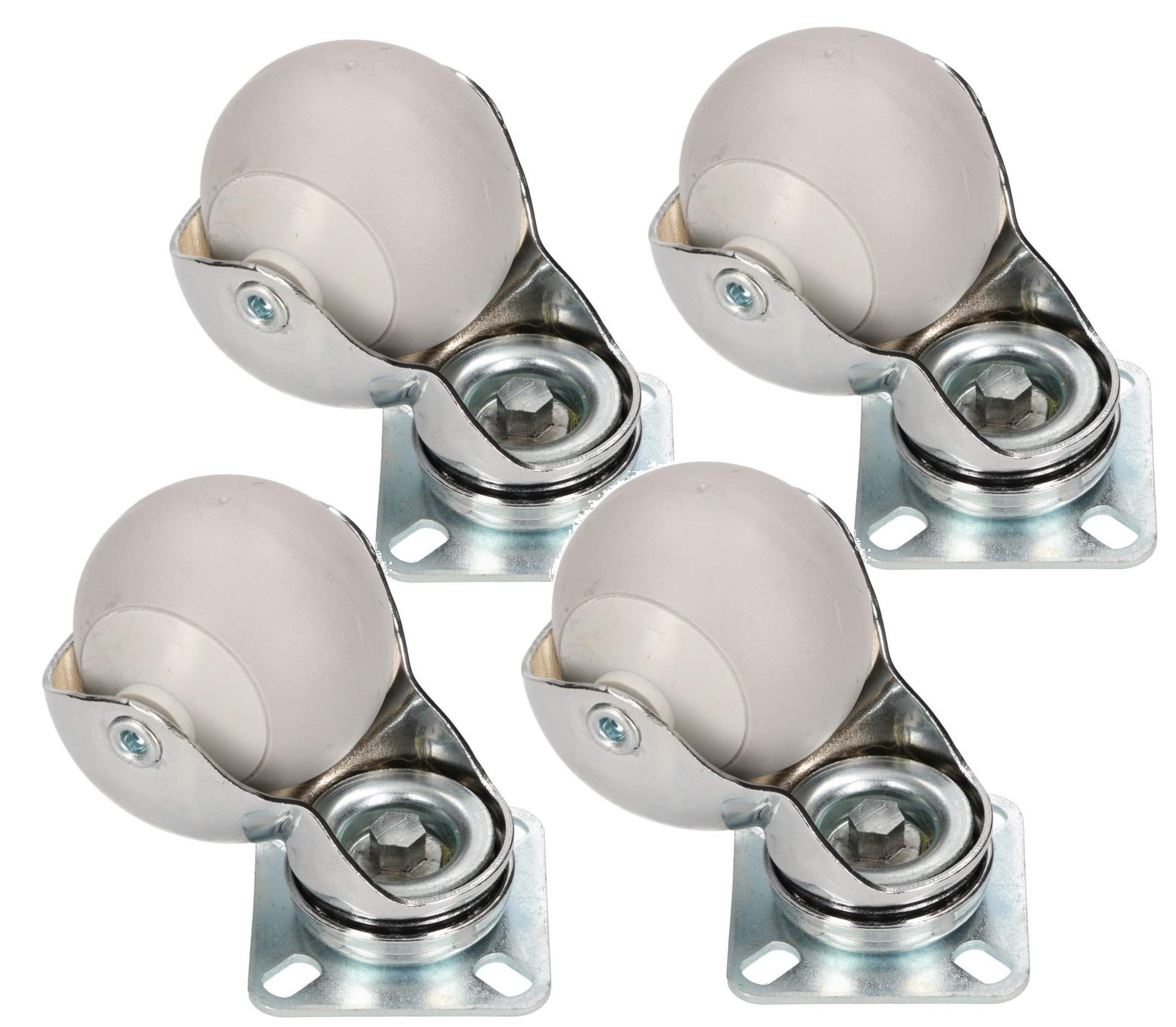 Meubelwielen 50mm dubbelrol met PU band