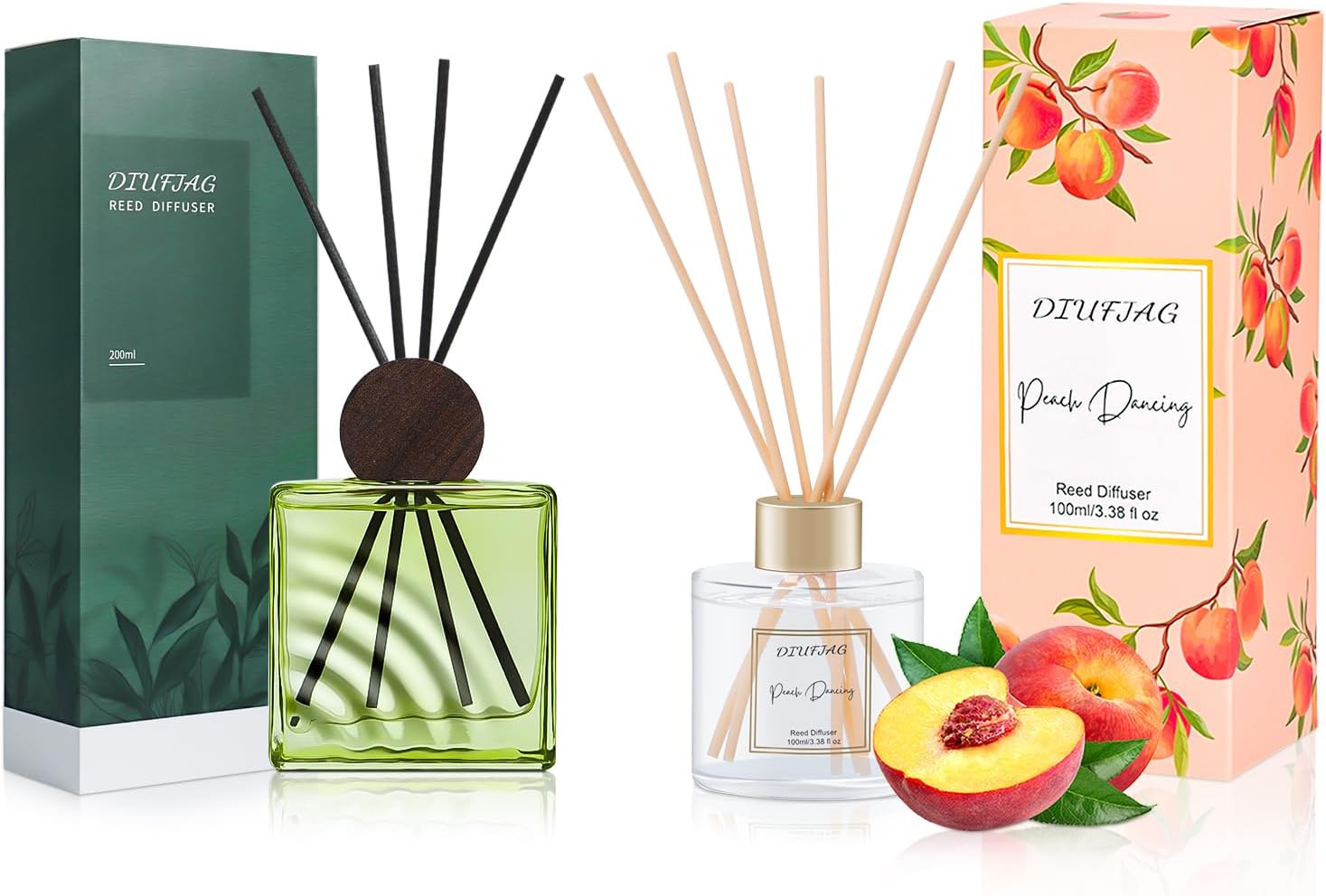 Peach Reed Diffusers and 6.76 OZ Zen Tea Scent Diffusers