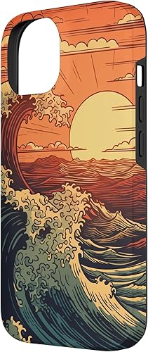 Miniatura 5 de Funda para iPhone 11 Pro Max Ocean Waves Beach Theme Sunrise Orange Hue