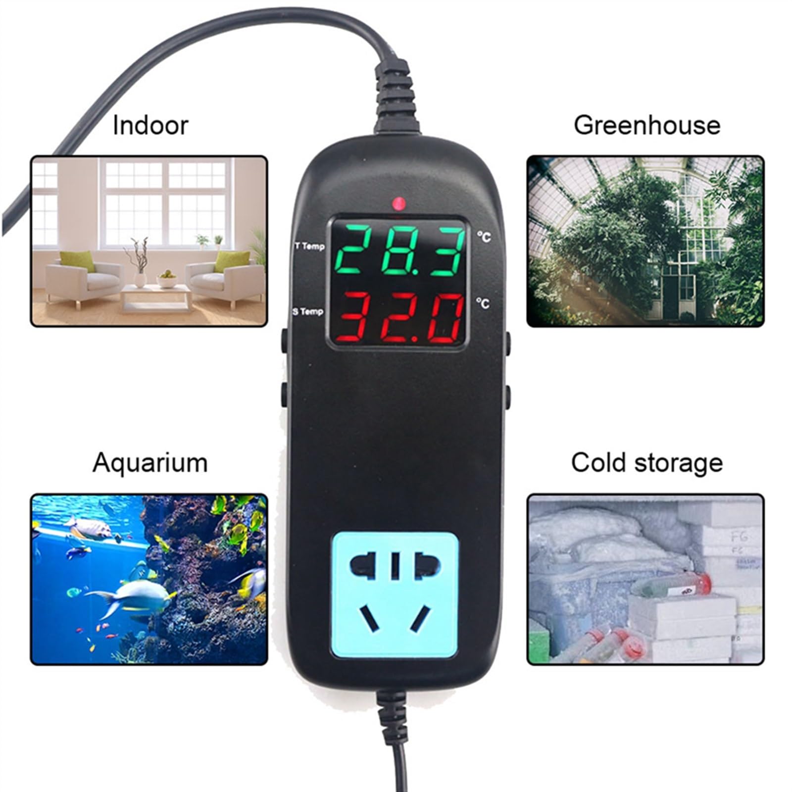 MH2000 AC 220V Regolatore di temperatura intelligente Controllo del riscaldamento e raffreddamento Termostato microcomputer Acquario Aquaruim