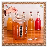 Vista 4 de Paquete de 3 termómetros adhesivos de fermentación de Kombucha, muestra la temperatura en grados Celsius y Fahrenheit, fácil de usar, preciso, ideal